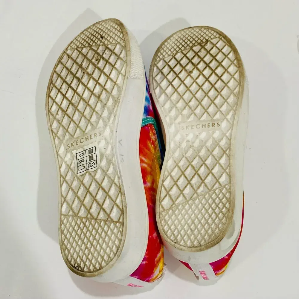 Skechers Memory Foam multicolor tie dye slip on sneakers casual shoes US 7M